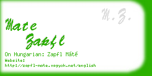 mate zapfl business card
